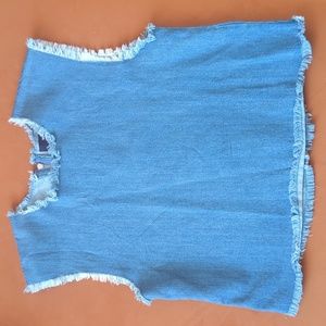 Waven jean tank top